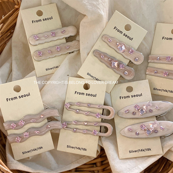 Vlasni pribor – štipaljka za kosu tip kljun, korejski stil, završetak kapljanjem ulja, miješani materijali, svježi i slatki stil