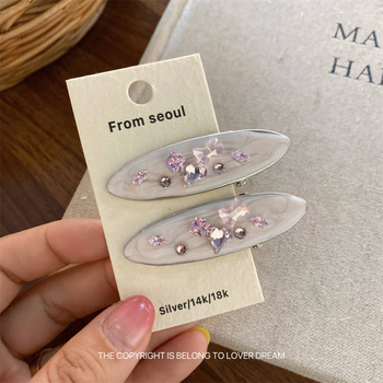 Vlasni pribor – štipaljka za kosu tip kljun, korejski stil, završetak kapljanjem ulja, miješani materijali, svježi i slatki stil