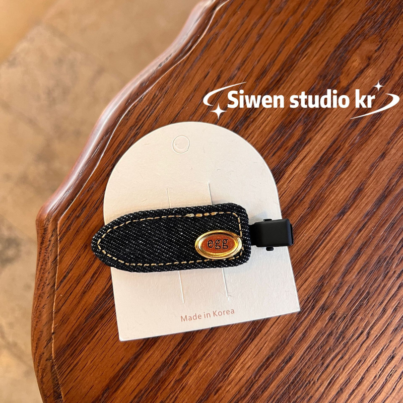 Klip za kosu - ručno izrađeno, bočni klip s Cat Bow, originalni dizajn, denim nadahnut stil, za žene (proljeće 2025)