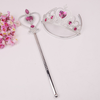 Dječja kruna za glavu u stilu princeze - ručna izrada, plastika/smola, kristalni ukrasi, šifra proizvoda SY261701