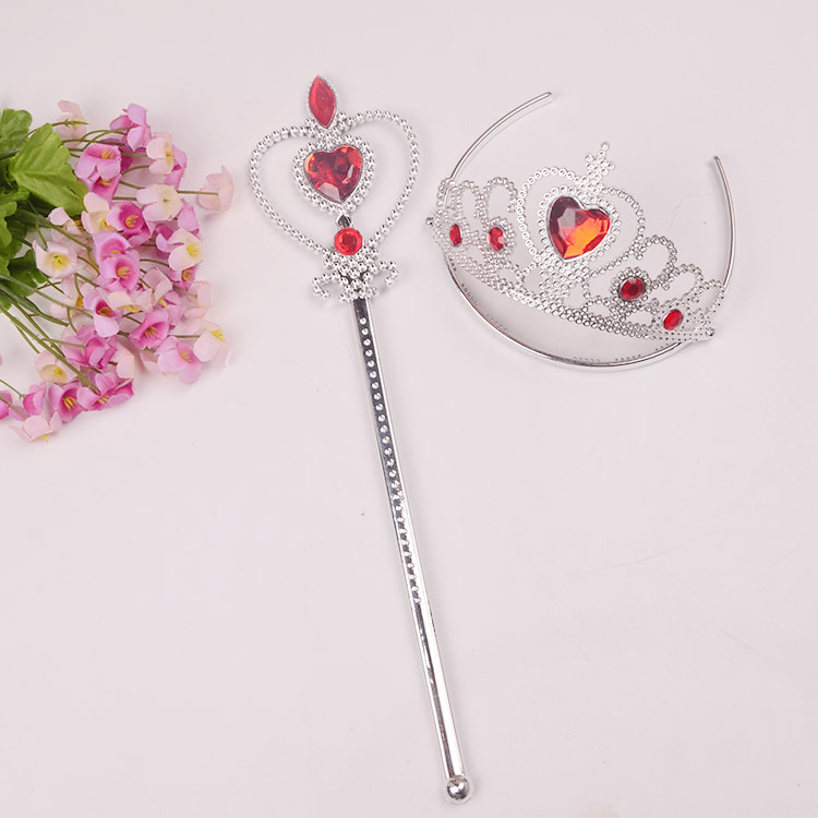 Dječja kruna za glavu u stilu princeze - ručna izrada, plastika/smola, kristalni ukrasi, šifra proizvoda SY261701