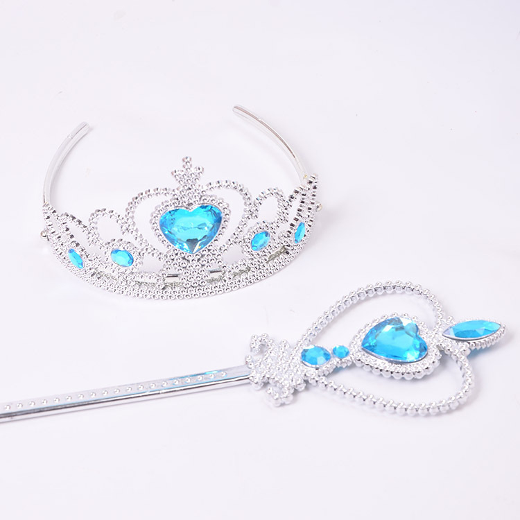 Dječja kruna za glavu u stilu princeze - ručna izrada, plastika/smola, kristalni ukrasi, šifra proizvoda SY261701