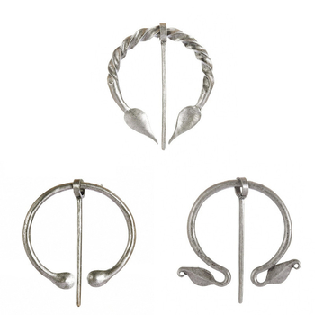 Set od tri broševa: kopča za kaput/kapelu, kopča za šal i kopča za pulover | legura | vintage Viking stil | unisex