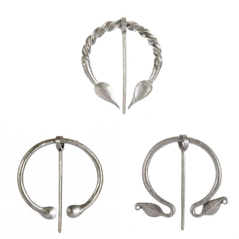 Set od tri broševa: kopča za kaput/kapelu, kopča za šal i kopča za pulover | legura | vintage Viking stil | unisex