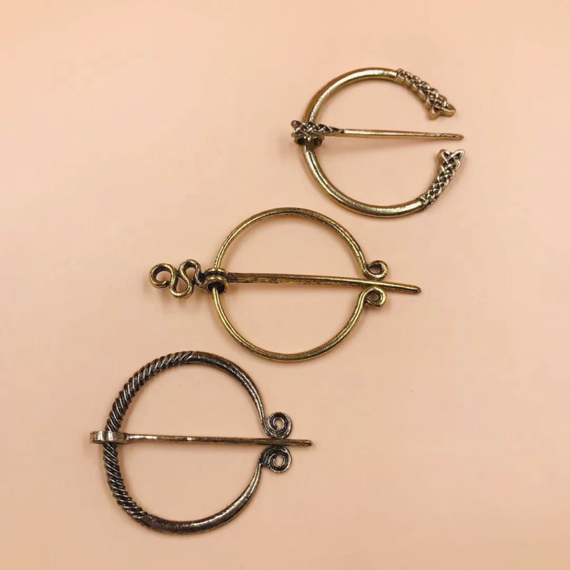 Set od tri broševa: kopča za kaput/kapelu, kopča za šal i kopča za pulover | legura | vintage Viking stil | unisex