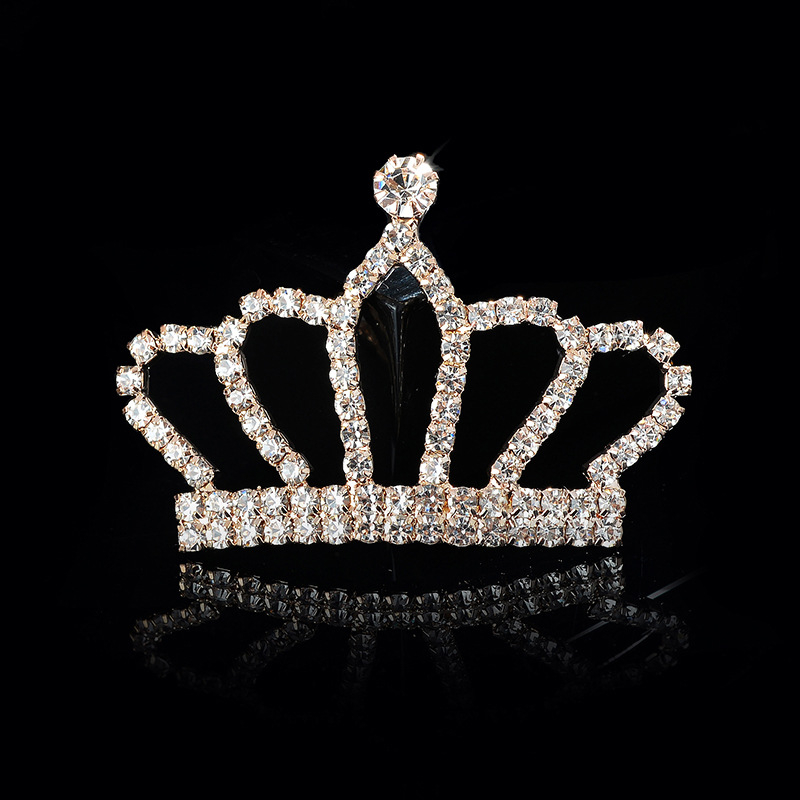 Haj tiara za kosu sa rhinestones i staklenim kristalima, baza od legure s elektroplatom, nacionalni stil za žene, dizajn korone
