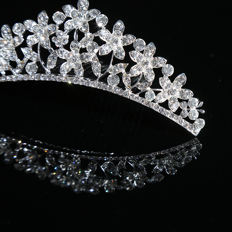 Vjenčani dodatak za kosu u korejskom stilu, korona od legure s elektroplatiranjem