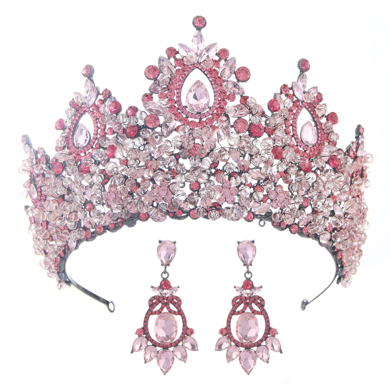 Νυφική κορώνα από κράμα με κρύσταλλα 5A Rhinestone, ηλεκτροπλατινωμένη επίστρωση