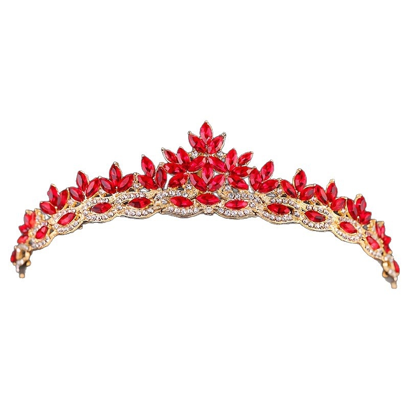 Krona za kosu od legure s lišćastim dizajnom, elektroplatiranje, prilagodljiva, za vjenčanja i modne pistu