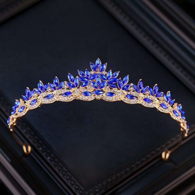 Krona za kosu od legure s lišćastim dizajnom, elektroplatiranje, prilagodljiva, za vjenčanja i modne pistu