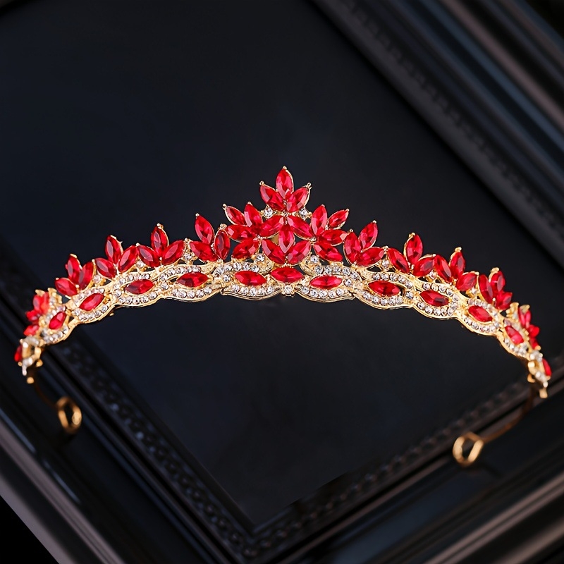 Krona za kosu od legure s lišćastim dizajnom, elektroplatiranje, prilagodljiva, za vjenčanja i modne pistu