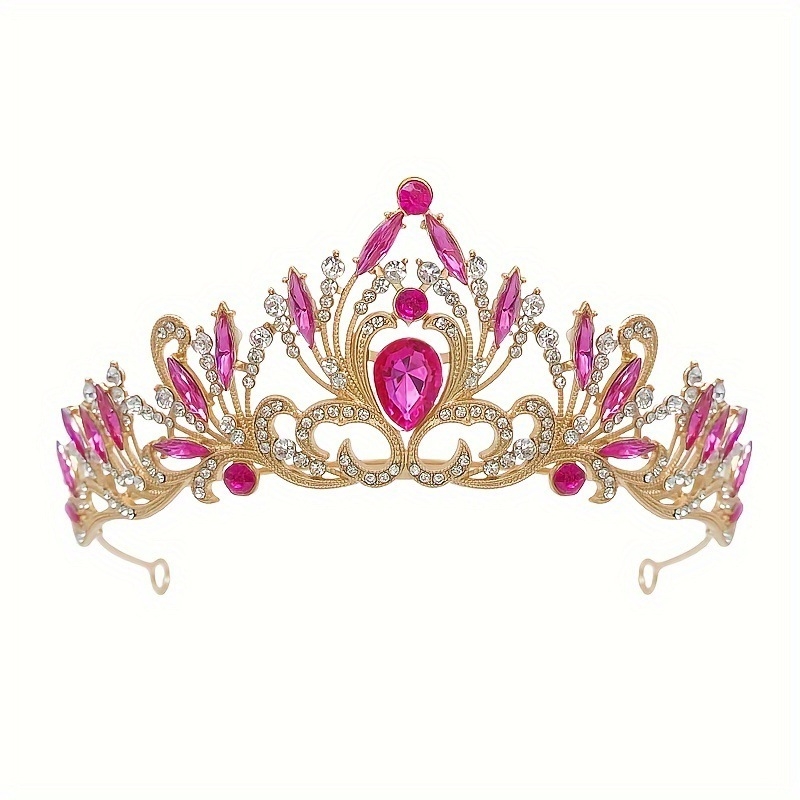 Vjenčana tiara od legure – ženski ukras za glavu, elektroplatirana završnica, prilagodljiva