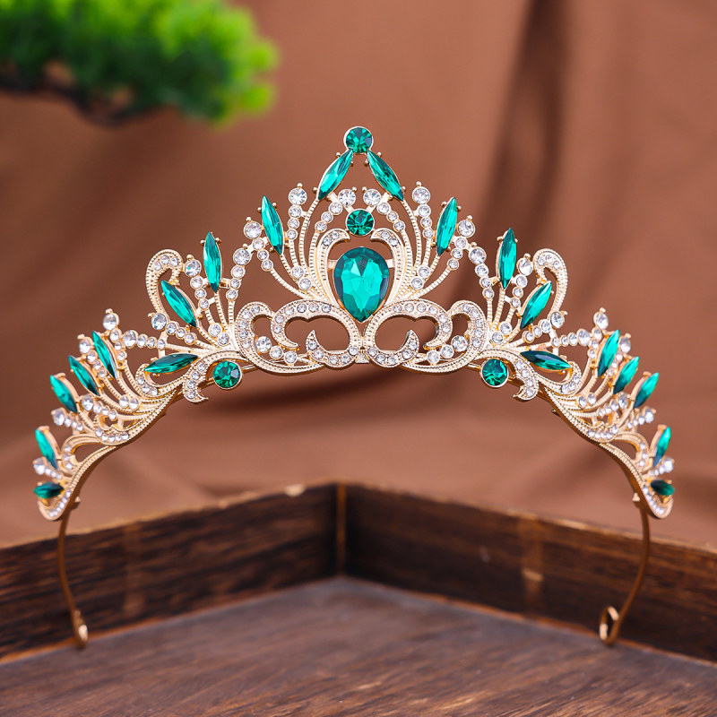 Vjenčana tiara od legure – ženski ukras za glavu, elektroplatirana završnica, prilagodljiva