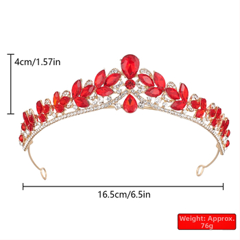 Menyasszonyi korona tiara – ötvözet, gyémánt megmunkálás, Ibaolai márka, korona forma, fejfedő kiegészítő