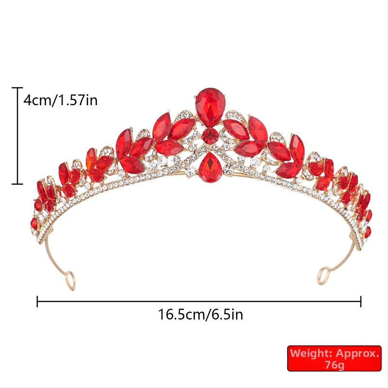 Menyasszonyi korona tiara – ötvözet, gyémánt megmunkálás, Ibaolai márka, korona forma, fejfedő kiegészítő
