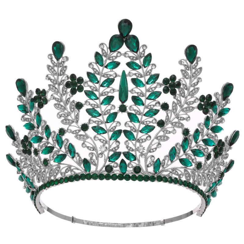 Στέμμα Μπαρόκ για γάμο – κράμα με ηλεκτροεπικάλυψη, εξωτικό γυναικείο στυλ, επεξεργασία με διαμάντια, κρύσταλλα