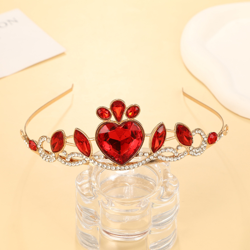 Dječja kristalna kruna za djecu, elektroplatirana kruna s kapljicama kristala, oblik: kruna, proljeće 2025