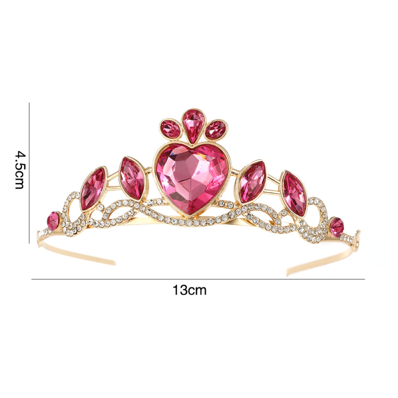 Dječja kristalna kruna za djecu, elektroplatirana kruna s kapljicama kristala, oblik: kruna, proljeće 2025