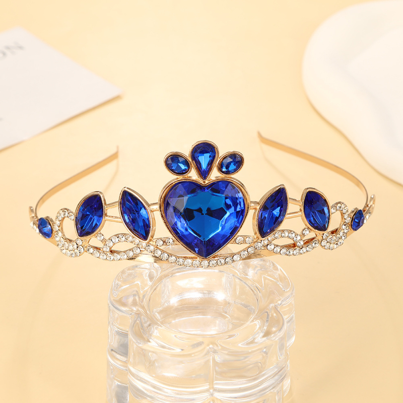 Dječja kristalna kruna za djecu, elektroplatirana kruna s kapljicama kristala, oblik: kruna, proljeće 2025