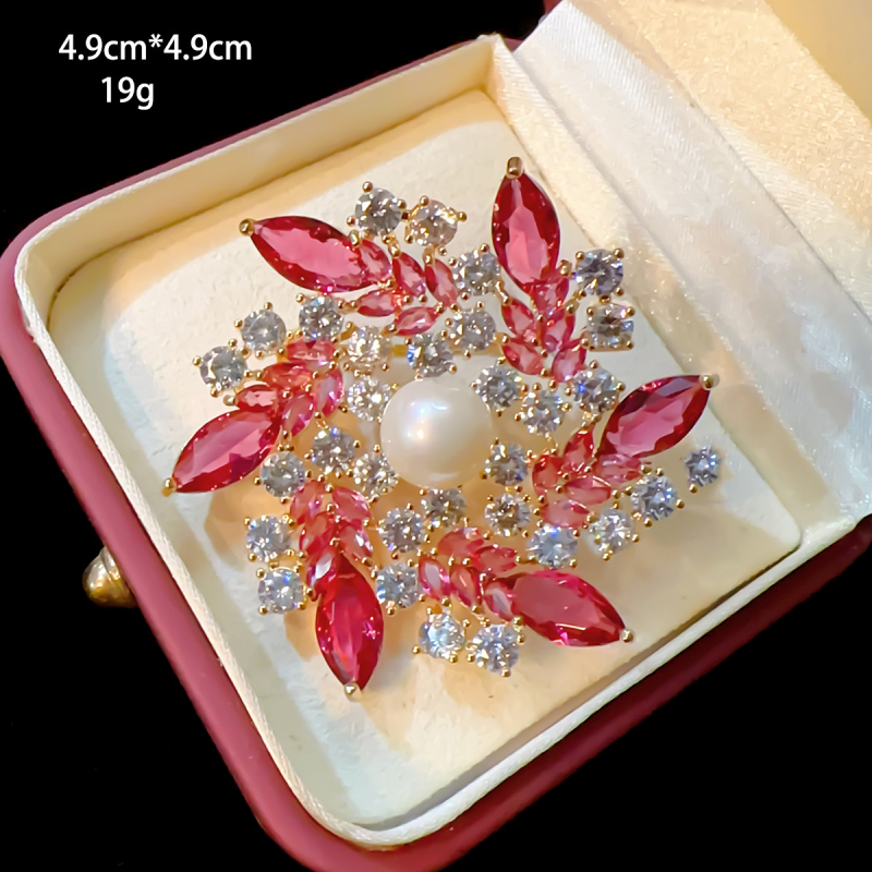 Брошка от мед, мотив цвете‑птица в корейски стил, животински дизайн, електроплакиране