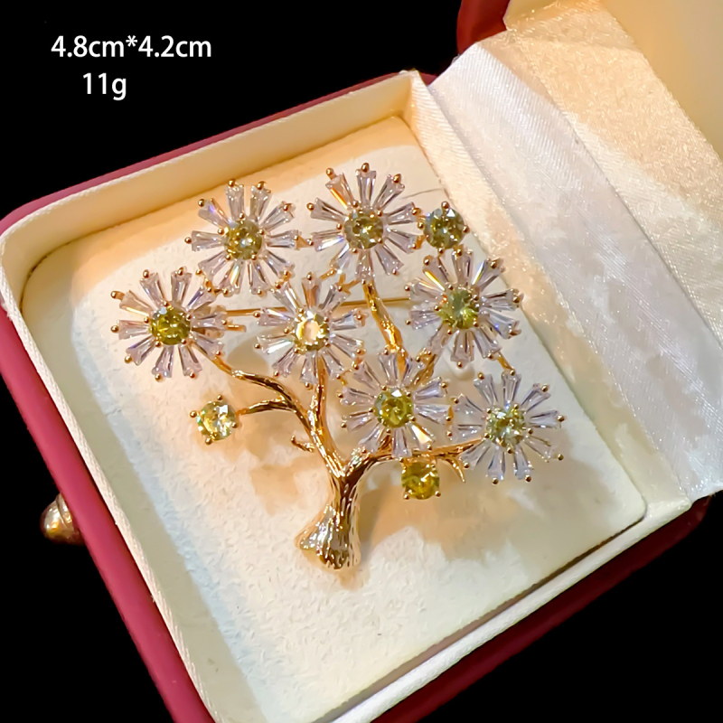 Брошка от мед, мотив цвете‑птица в корейски стил, животински дизайн, електроплакиране