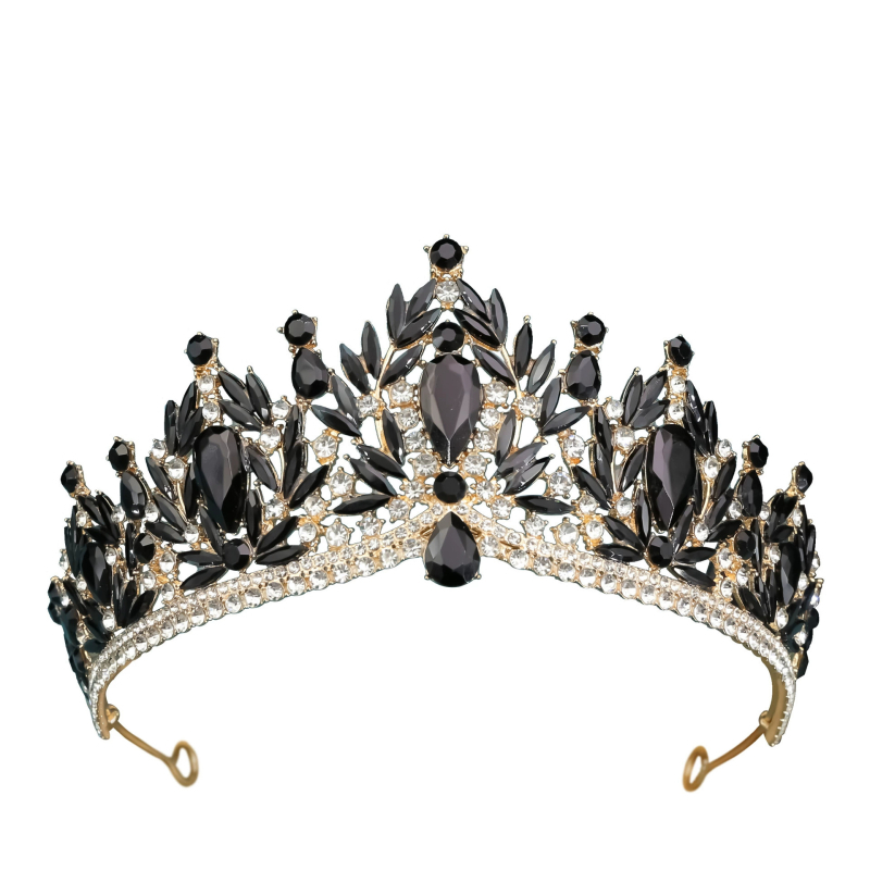 Ženski barokni diadem – od legure, Rhinestone kristali, elektroplating