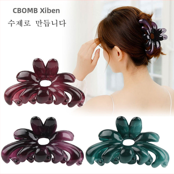 Grip klips za kosu, akril, antički stil, literarno retro dizajn, dodatak za glavu