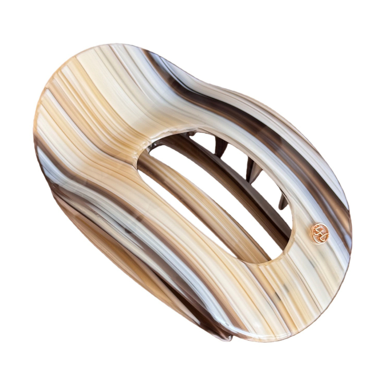 Acetatna plosnata klipsa za kosu za stražnji dio glave – ručno izrađena, gripper, francuski vintage stil, lagani luksuzni dodatak za kosu (jesen 2025)