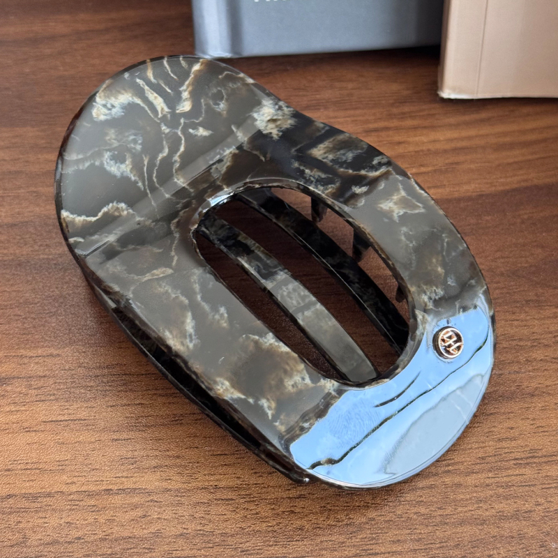 Acetatna plosnata klipsa za kosu za stražnji dio glave – ručno izrađena, gripper, francuski vintage stil, lagani luksuzni dodatak za kosu (jesen 2025)