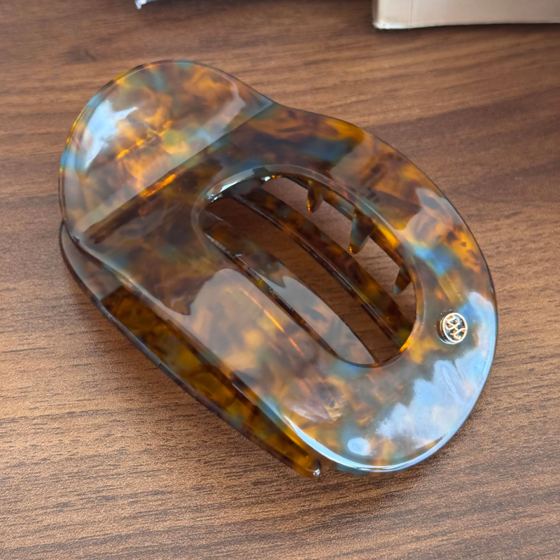 Acetatna plosnata klipsa za kosu za stražnji dio glave – ručno izrađena, gripper, francuski vintage stil, lagani luksuzni dodatak za kosu (jesen 2025)