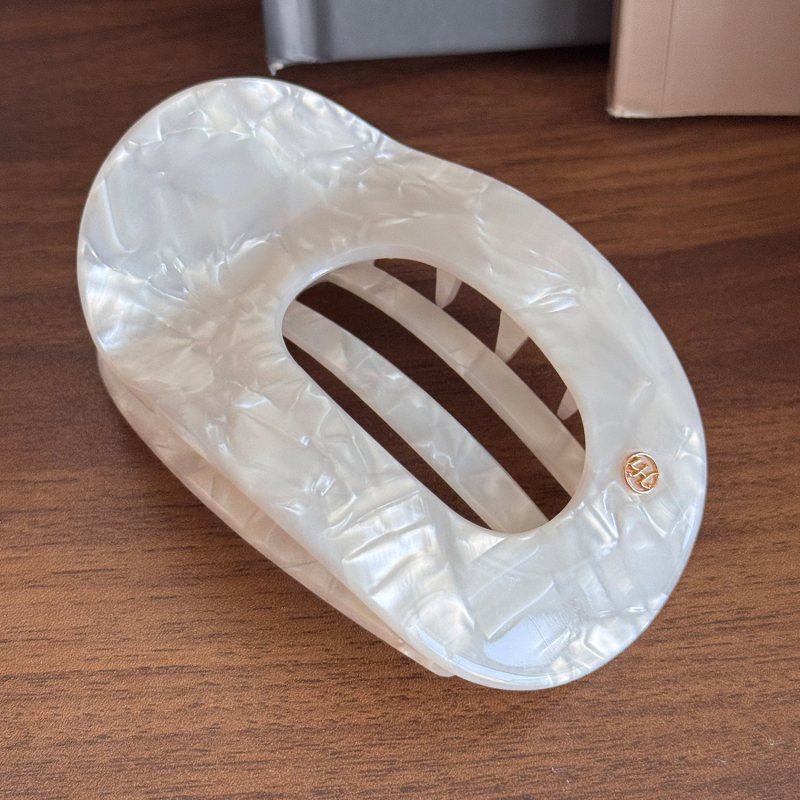 Acetatna plosnata klipsa za kosu za stražnji dio glave – ručno izrađena, gripper, francuski vintage stil, lagani luksuzni dodatak za kosu (jesen 2025)