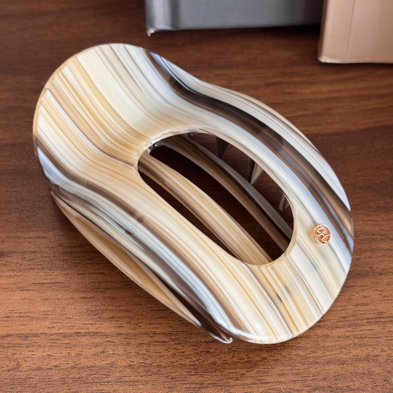 Acetatna plosnata klipsa za kosu za stražnji dio glave – ručno izrađena, gripper, francuski vintage stil, lagani luksuzni dodatak za kosu (jesen 2025)