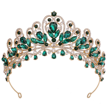 Galvas rotājums – sakausējums, balti kristāli, ar dimantiem iestatīts