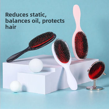 Гребен за коса с въздушна подложка и антихлъзгаща се дръжка; за грижа за перуки и удълнения; пластмасов; Connected; Yiwu произход