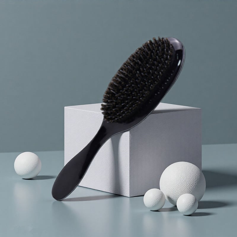 Гребен за коса с въздушна подложка и антихлъзгаща се дръжка; за грижа за перуки и удълнения; пластмасов; Connected; Yiwu произход