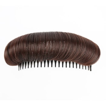 Yu Chen Matu spilventiņš uz galvas augšdaļas tilpumam ar ķemmi — dabiski īsa parūka, augstas temperatūras vads