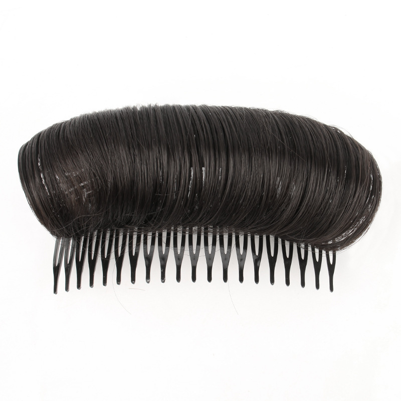 Yu Chen Matu spilventiņš uz galvas augšdaļas tilpumam ar ķemmi — dabiski īsa parūka, augstas temperatūras vads