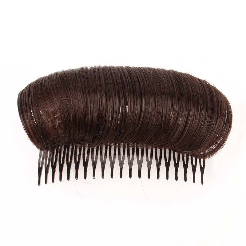 Yu Chen Matu spilventiņš uz galvas augšdaļas tilpumam ar ķemmi — dabiski īsa parūka, augstas temperatūras vads