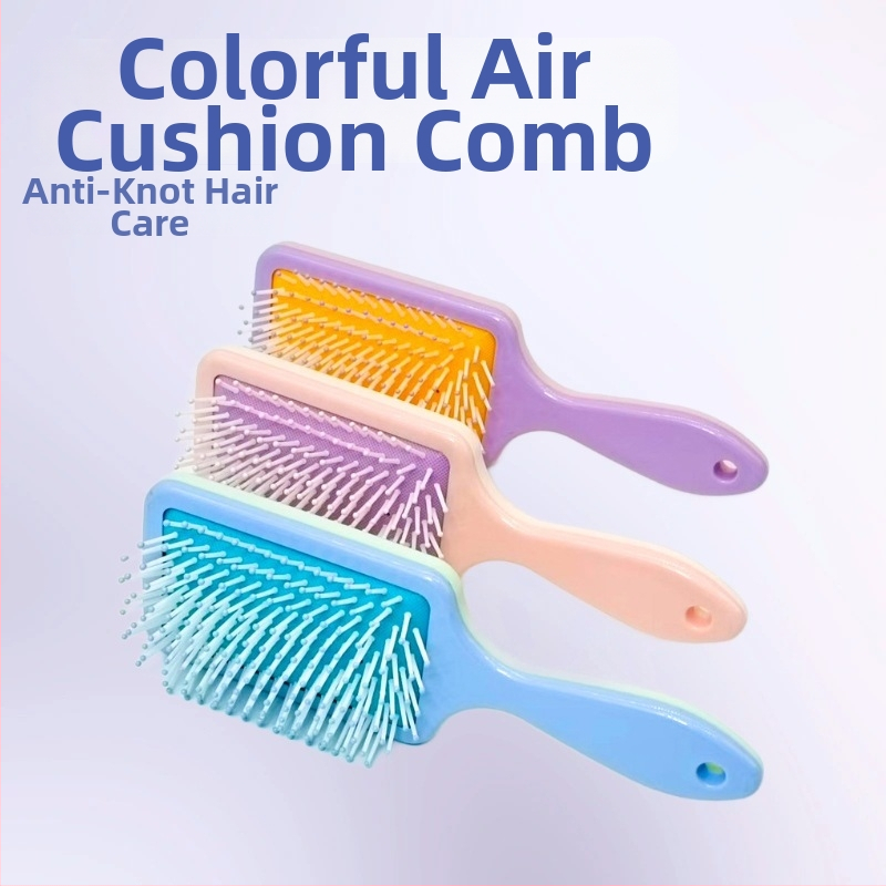 Пластмасова фризьорска гребенка с въздушна възглавница, голям корпус, масажна функция, за къдрава коса и момичета