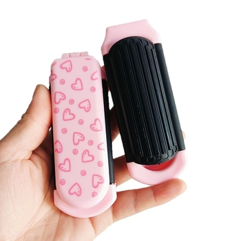 Гребен с въздушна подложка и огледало — 2 в 1, сгъваем, ABS, преносим