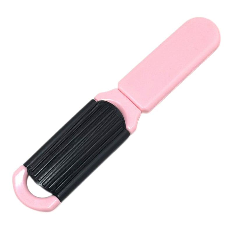 Гребен с въздушна подложка и огледало — 2 в 1, сгъваем, ABS, преносим