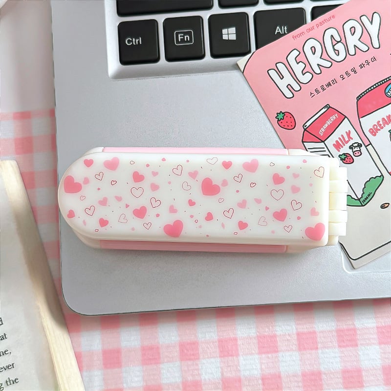 Гребен с въздушна подложка и огледало — 2 в 1, сгъваем, ABS, преносим