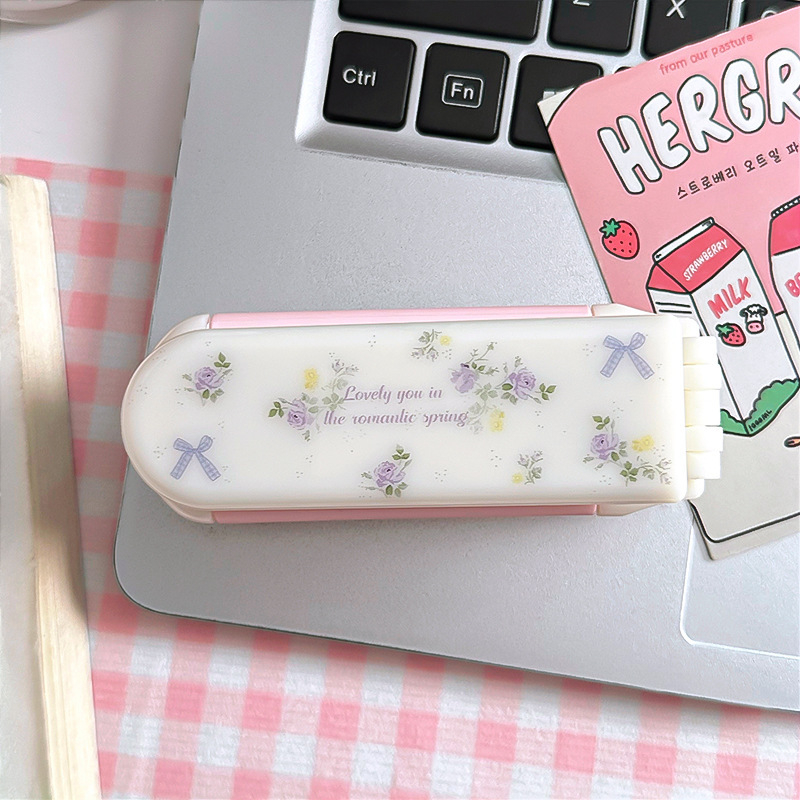 Гребен с въздушна подложка и огледало — 2 в 1, сгъваем, ABS, преносим