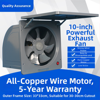 Išmetimo ventiliatorius – vonios kambarys ir virtuvė, viso metalo korpusas, galingas ir tylus, 220V, 50Hz