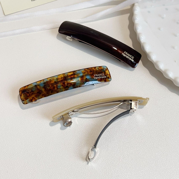 Kernel opružna šnapa za kosu — ručna izrada, materijal: octena kiselina, jednostavan stil, za žene, ljeto 2024