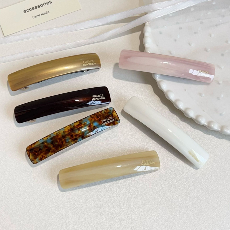 Kernel opružna šnapa za kosu — ručna izrada, materijal: octena kiselina, jednostavan stil, za žene, ljeto 2024