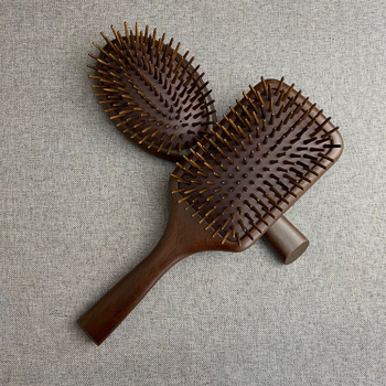 Дървен гребен за масаж от кралско дърво с въздушна подложка