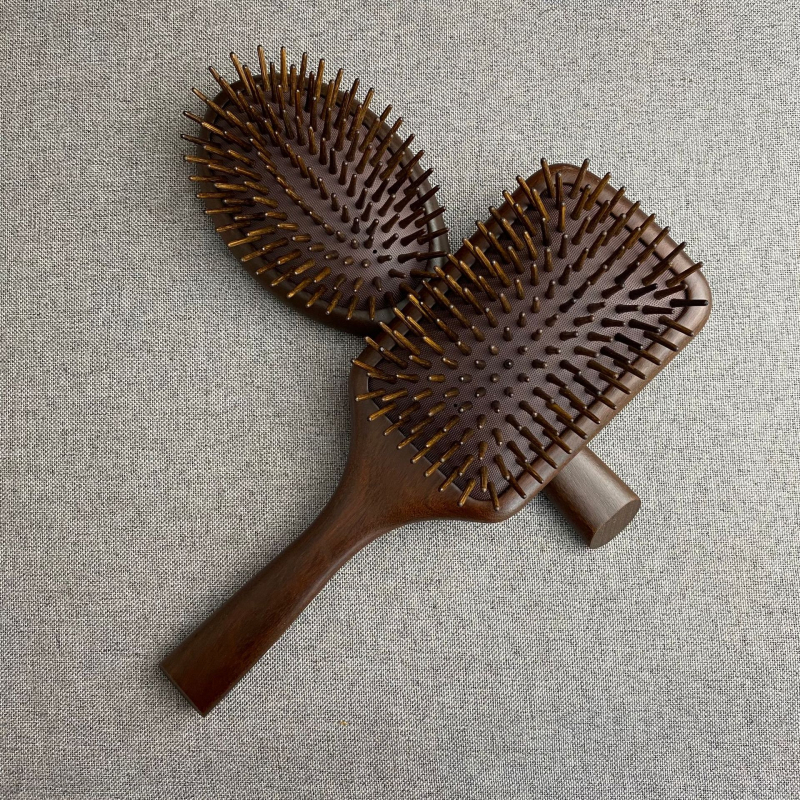 Дървен гребен за масаж от кралско дърво с въздушна подложка