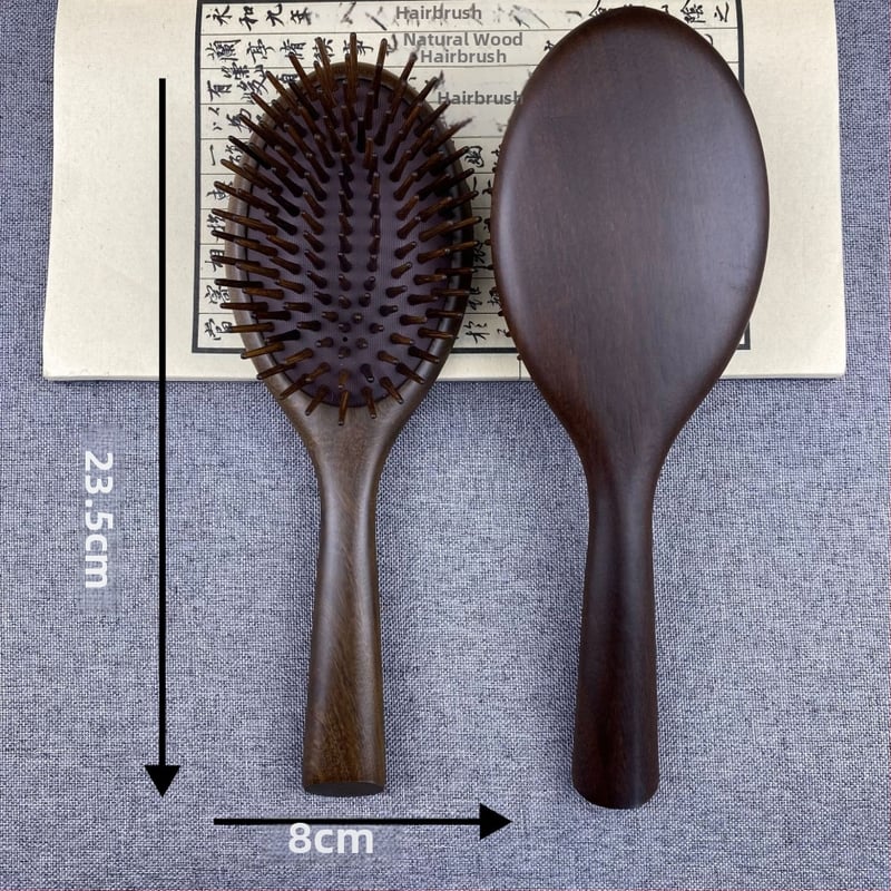 Дървен гребен за масаж от кралско дърво с въздушна подложка
