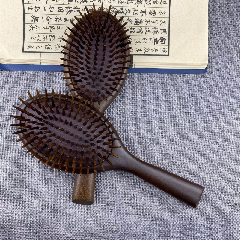 Дървен гребен за масаж от кралско дърво с въздушна подложка